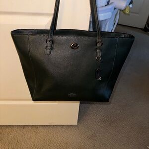 Coach turn lock tote bag